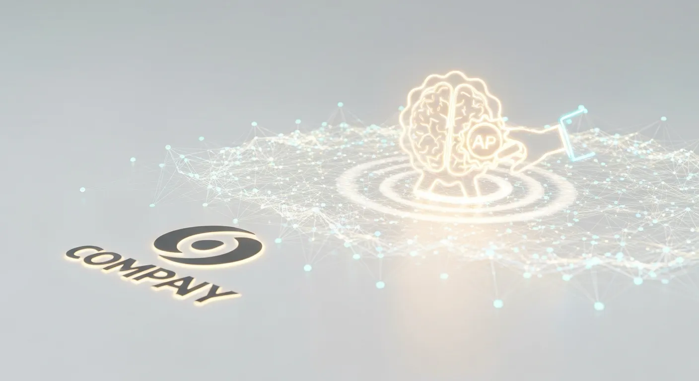 Abstrakcyjna wizualizacja transferu zaufania. Ikona symbolizująca markę otrzymuje od eksperta (KOL) świetlistą pieczęć aprobaty, co wywołuje pozytywny efekt domina w całej sieci branżowej.