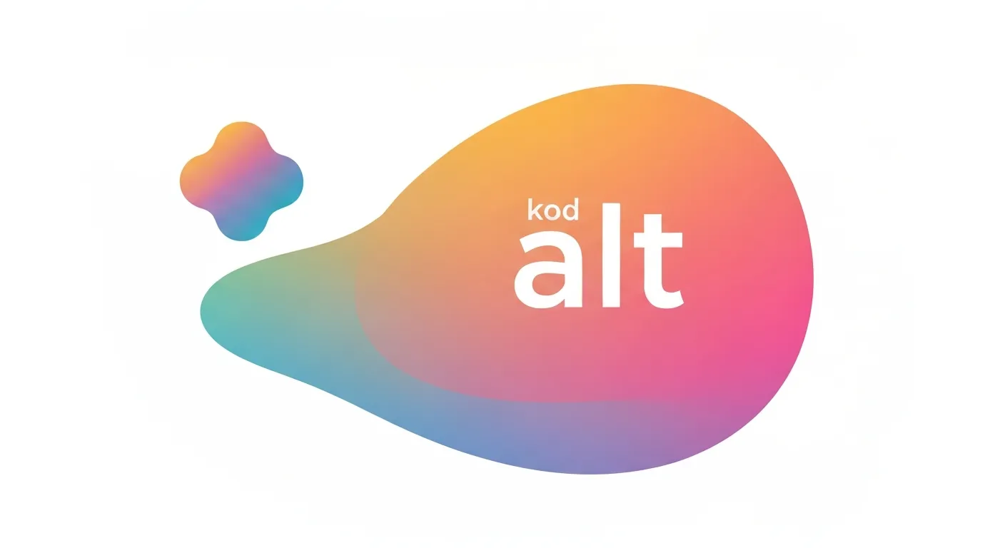 Ilustracja izometryczna pokazująca fragment kodu HTML na ekranie komputera. Lupa powiększa znacznik obrazu, wyraźnie podświetlając atrybut alt, aby pokazać, gdzie w kodzie umieszcza się tekst alternatywny.