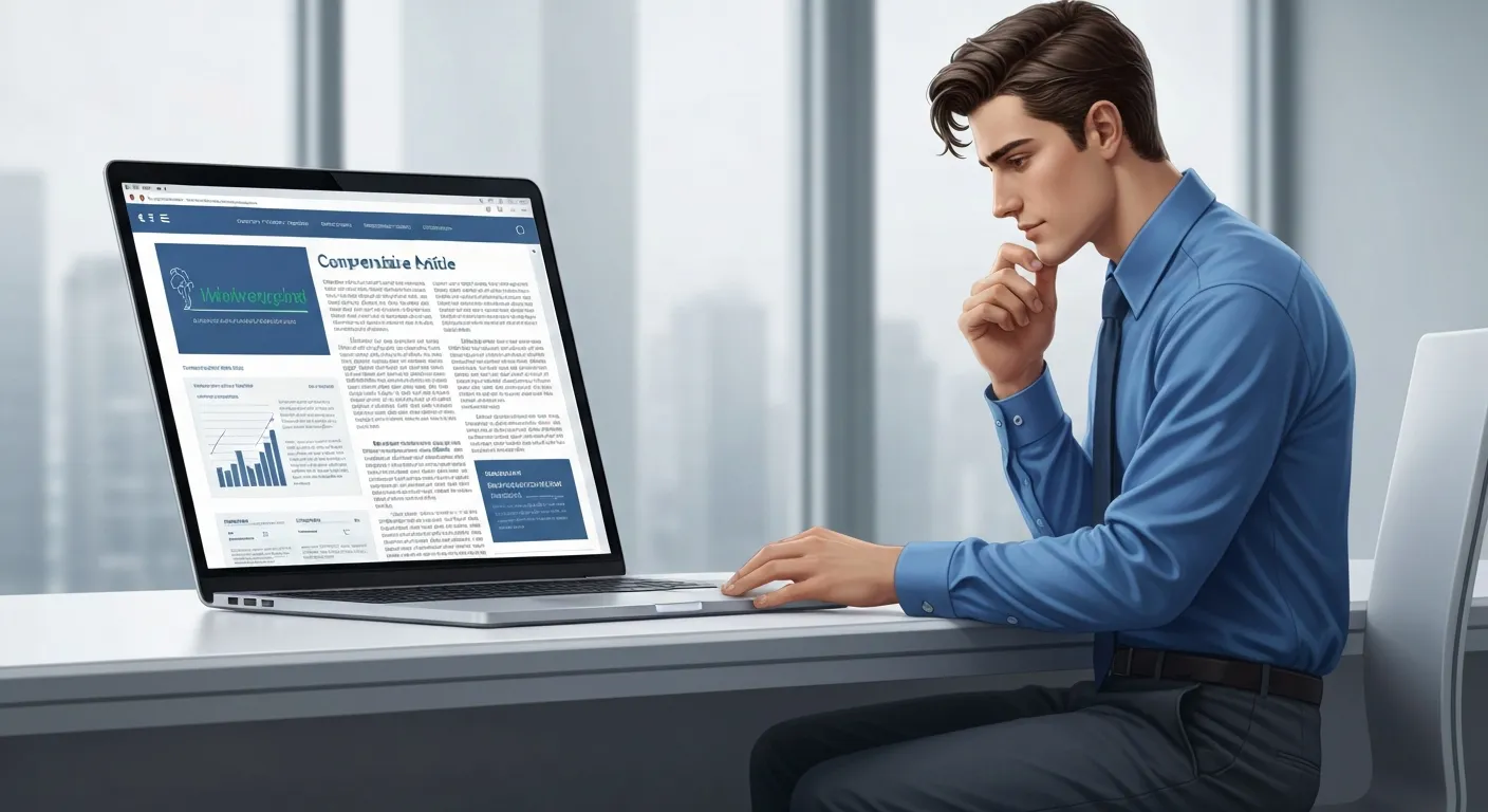 An isometric illustration demonstrating the concept of 'banner blindness.' A person is happily engaged with an integrated article on their screen, while traditional, flashy banner ads in the background are faded and transparent, showing they are being ignored.