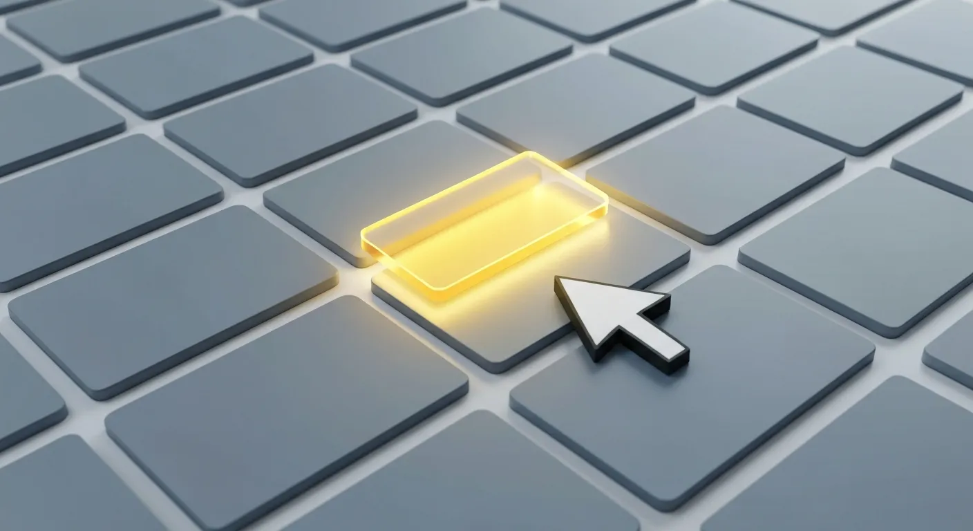 A visual metaphor for a compelling email subject line, showing a crowded digital inbox where one email glows brightly, attracting a cursor, symbolizing an attention-grabbing title that increases open rates.
