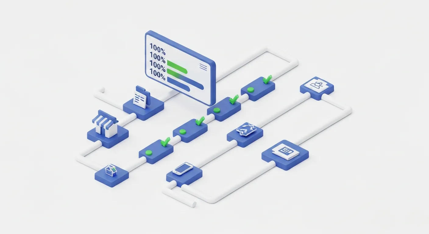 Grafika przedstawiająca system PIM efektywnie dystrybuujący wzbogacone informacje produktowe do wielu kanałów sprzedaży online i offline.